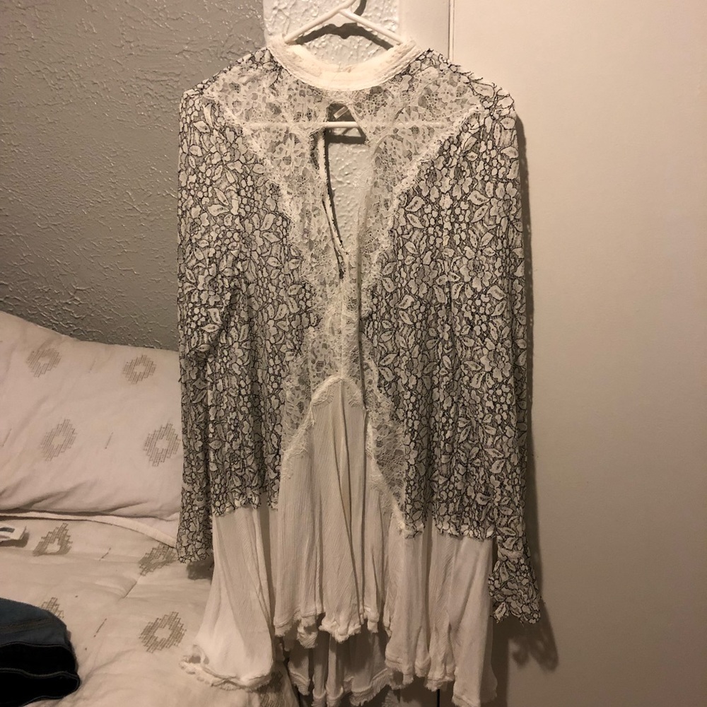 Free People lace tunic top